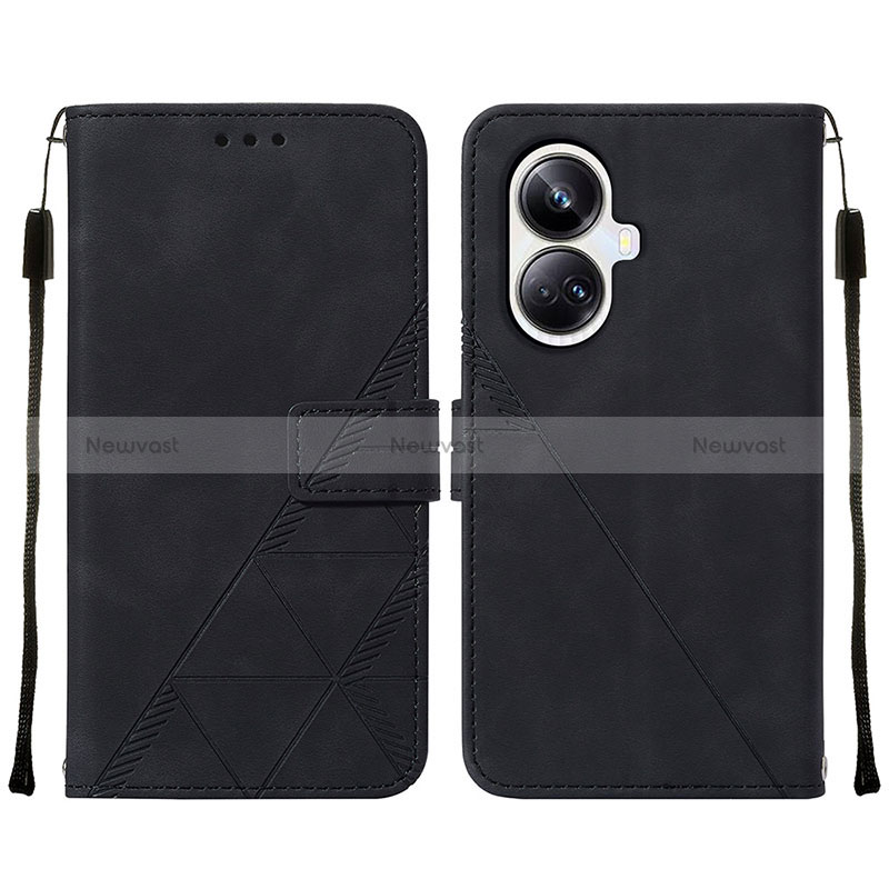 Leather Case Stands Flip Cover Holder Y01B for Realme 10 Pro+ Plus 5G