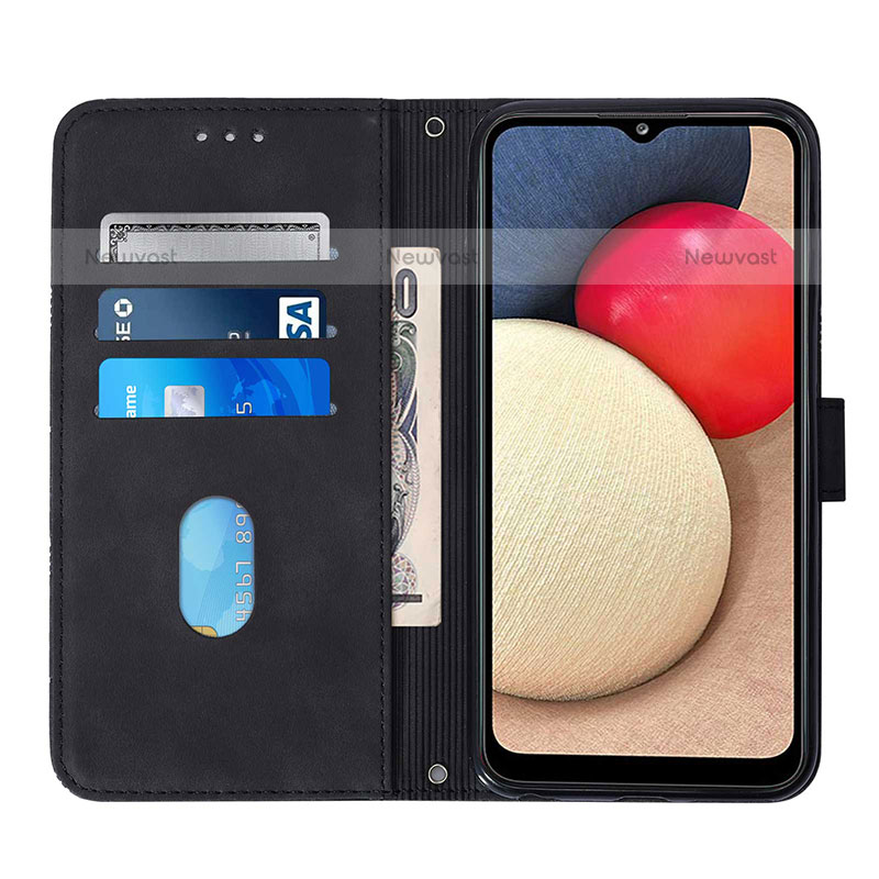 Leather Case Stands Flip Cover Holder Y01B for Samsung Galaxy A02s