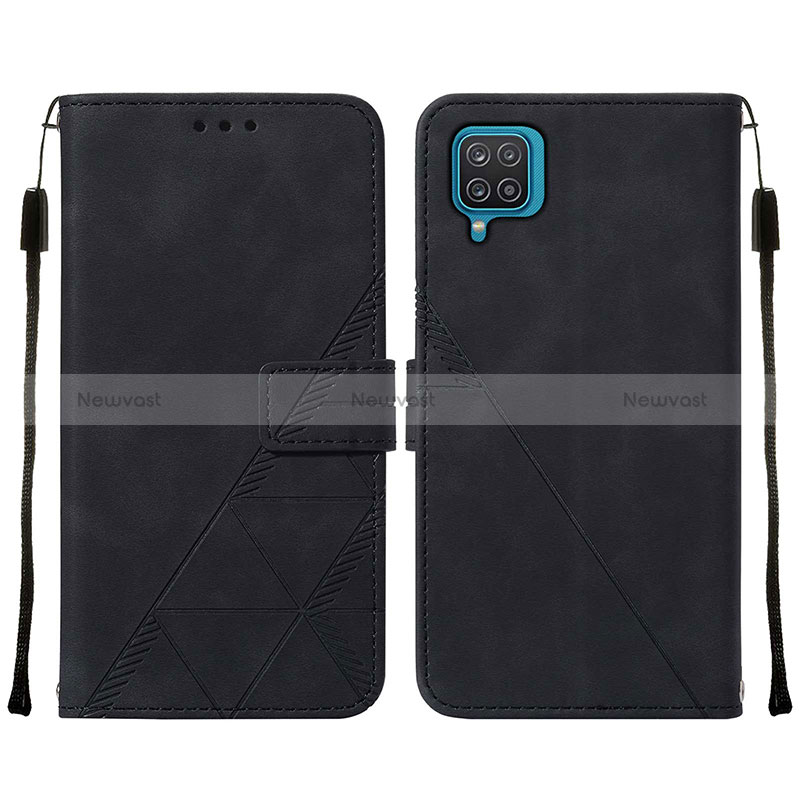 Leather Case Stands Flip Cover Holder Y01B for Samsung Galaxy A12 Nacho