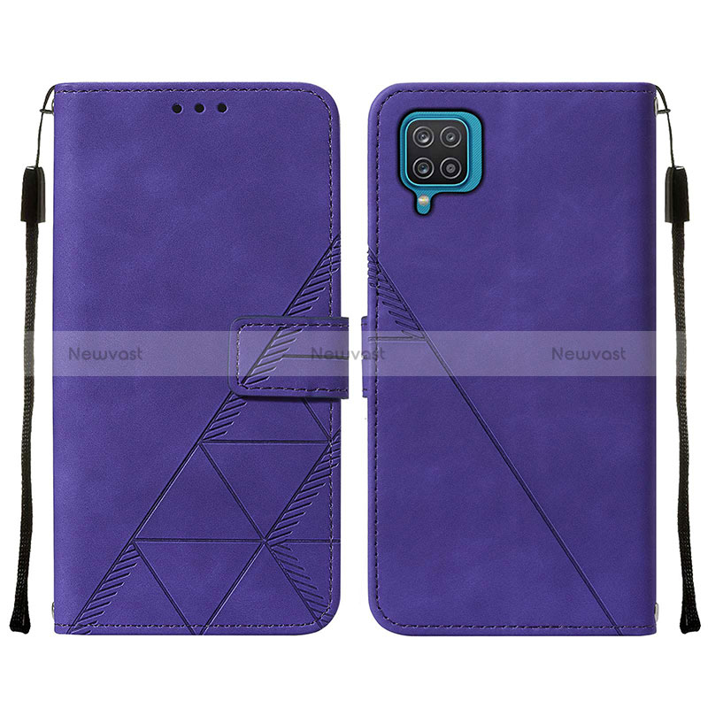 Leather Case Stands Flip Cover Holder Y01B for Samsung Galaxy M12