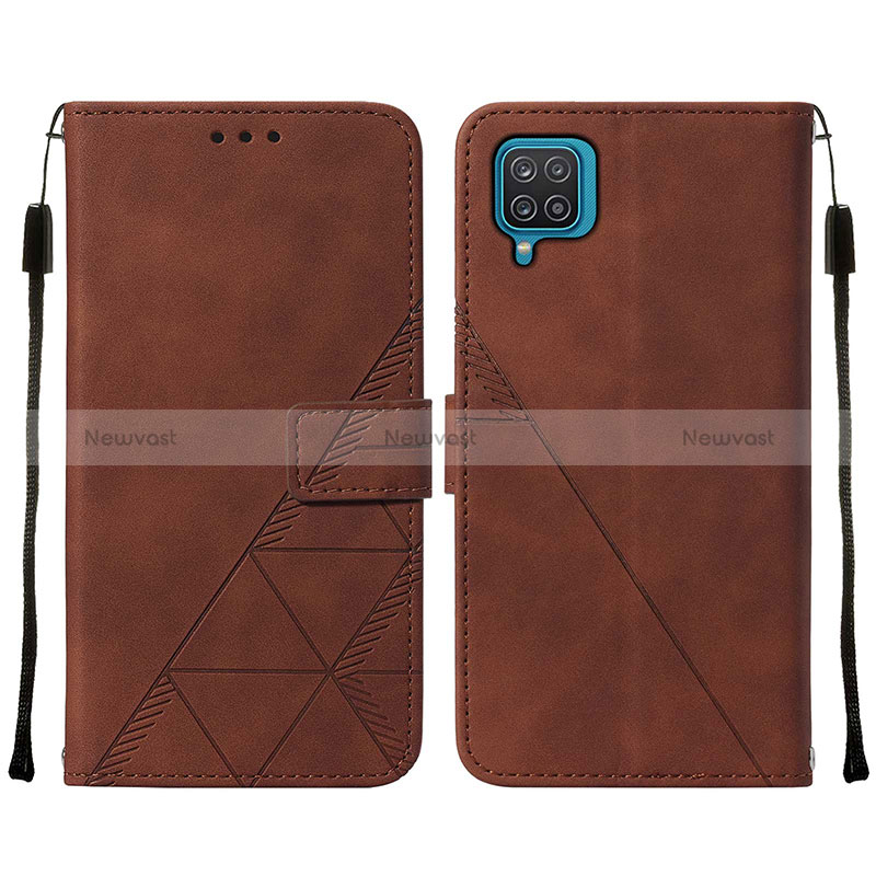 Leather Case Stands Flip Cover Holder Y01B for Samsung Galaxy M12