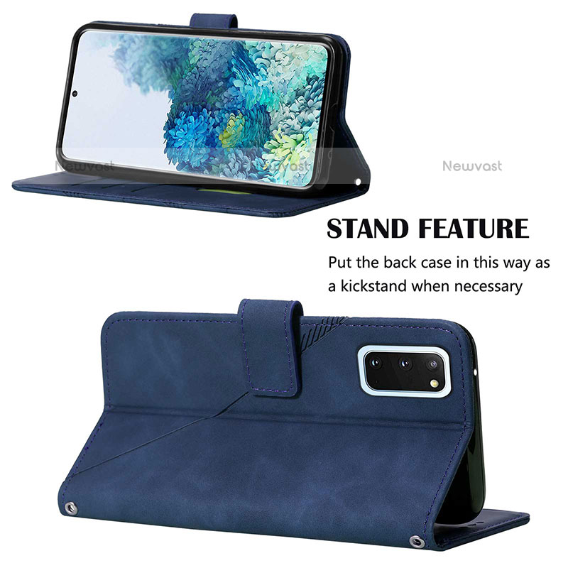Leather Case Stands Flip Cover Holder Y01B for Samsung Galaxy S20 5G
