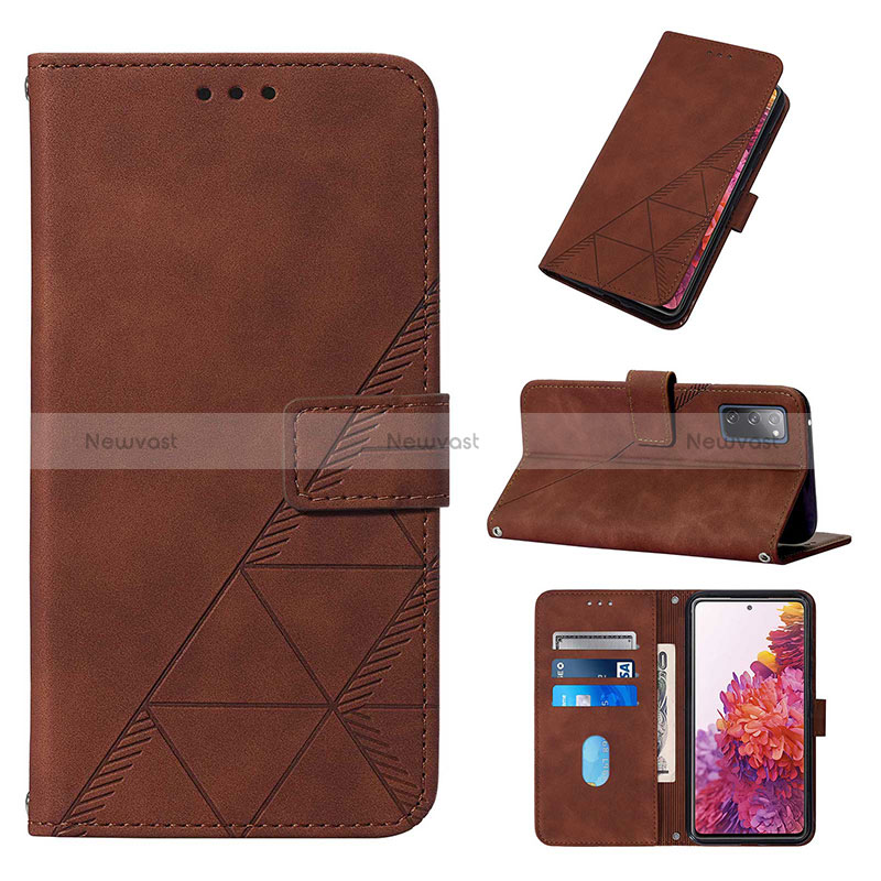 Leather Case Stands Flip Cover Holder Y01B for Samsung Galaxy S20 FE (2022) 5G