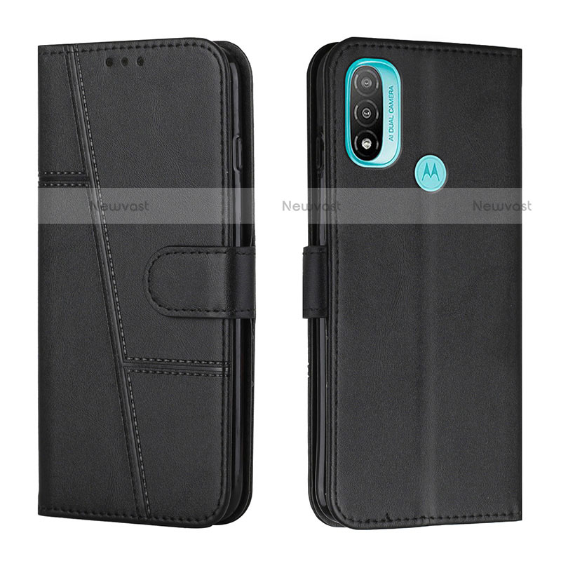 Leather Case Stands Flip Cover Holder Y01X for Motorola Moto E20