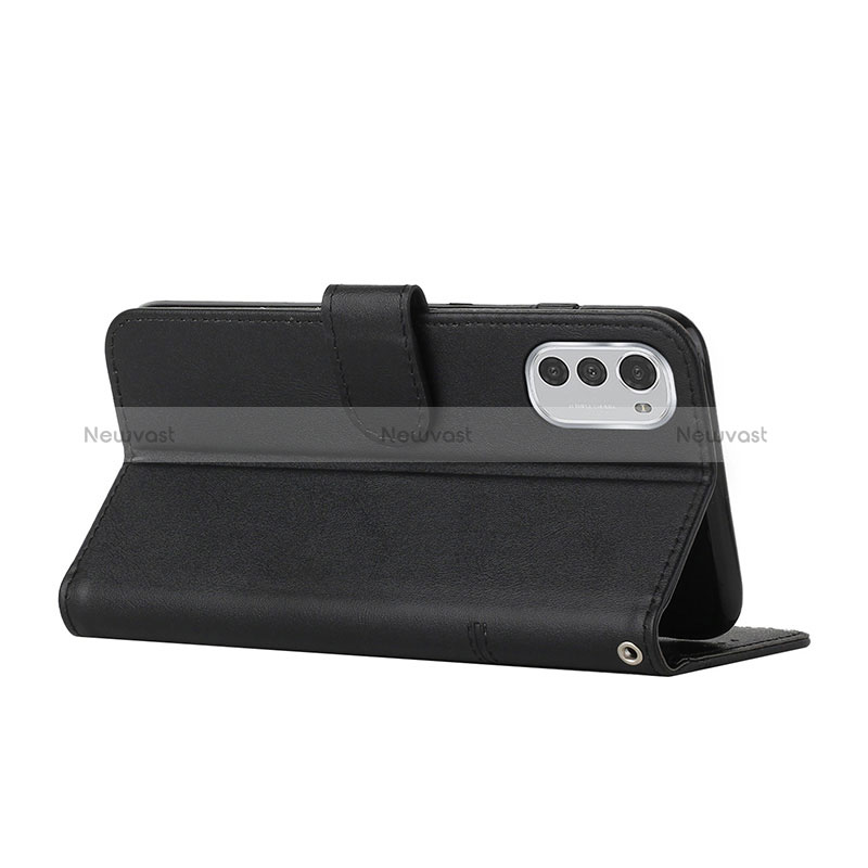 Leather Case Stands Flip Cover Holder Y01X for Motorola Moto E32