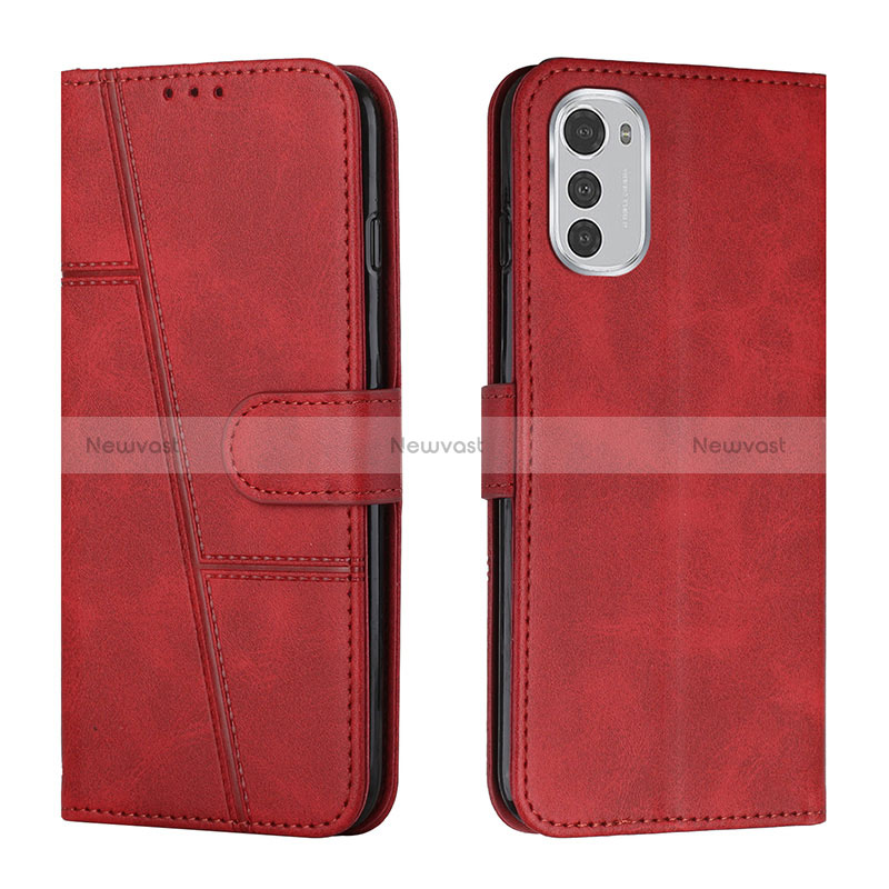 Leather Case Stands Flip Cover Holder Y01X for Motorola Moto E32s