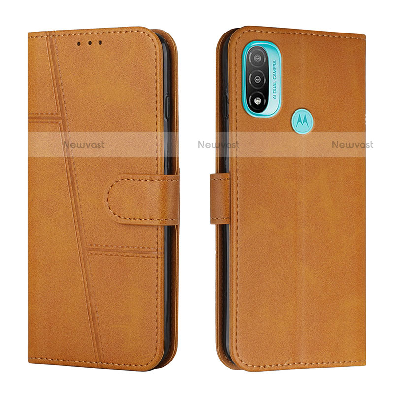 Leather Case Stands Flip Cover Holder Y01X for Motorola Moto E40
