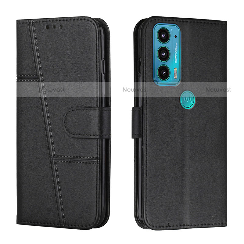 Leather Case Stands Flip Cover Holder Y01X for Motorola Moto Edge 20 5G