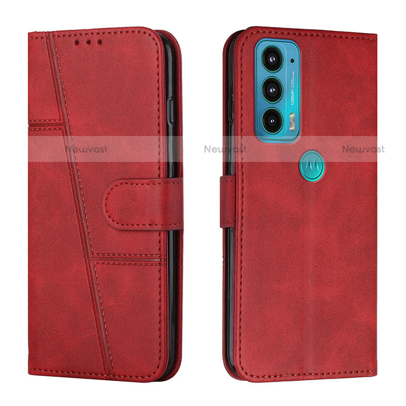 Leather Case Stands Flip Cover Holder Y01X for Motorola Moto Edge 20 5G