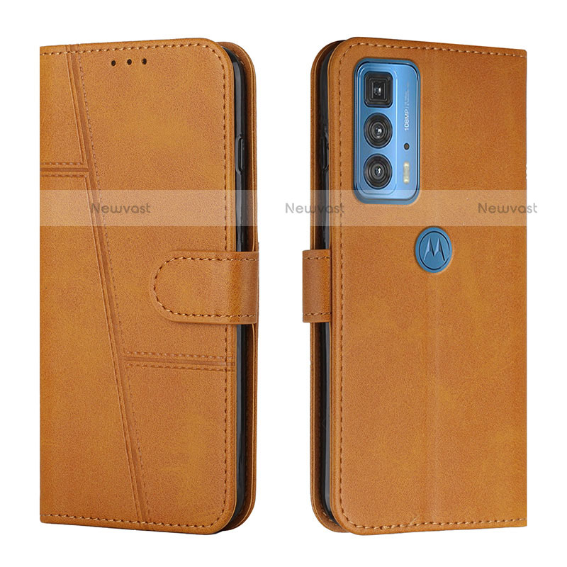 Leather Case Stands Flip Cover Holder Y01X for Motorola Moto Edge 20 Pro 5G