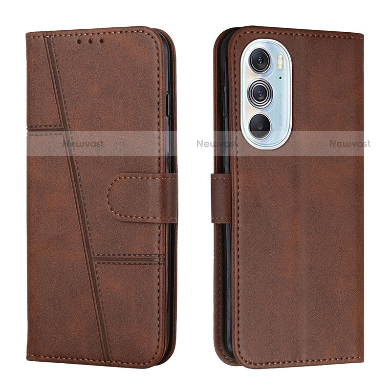 Leather Case Stands Flip Cover Holder Y01X for Motorola Moto Edge 30 Pro 5G