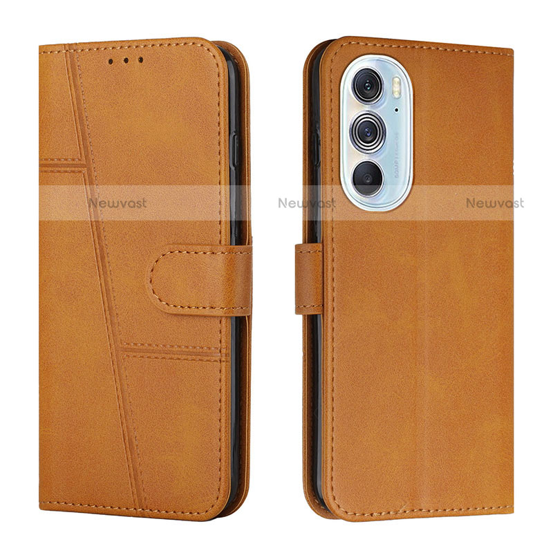 Leather Case Stands Flip Cover Holder Y01X for Motorola Moto Edge 30 Pro 5G