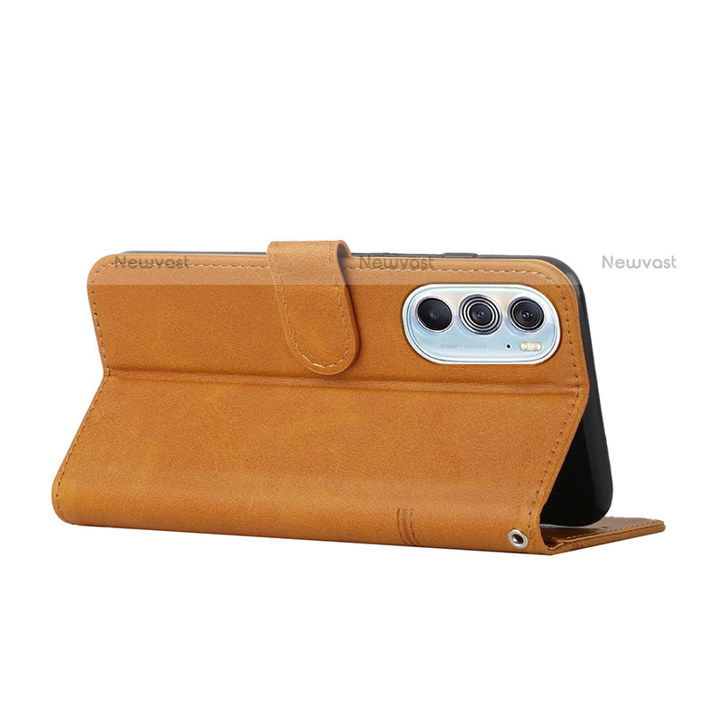 Leather Case Stands Flip Cover Holder Y01X for Motorola Moto Edge X30 5G