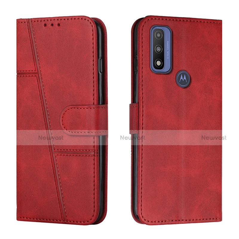 Leather Case Stands Flip Cover Holder Y01X for Motorola Moto G Pure