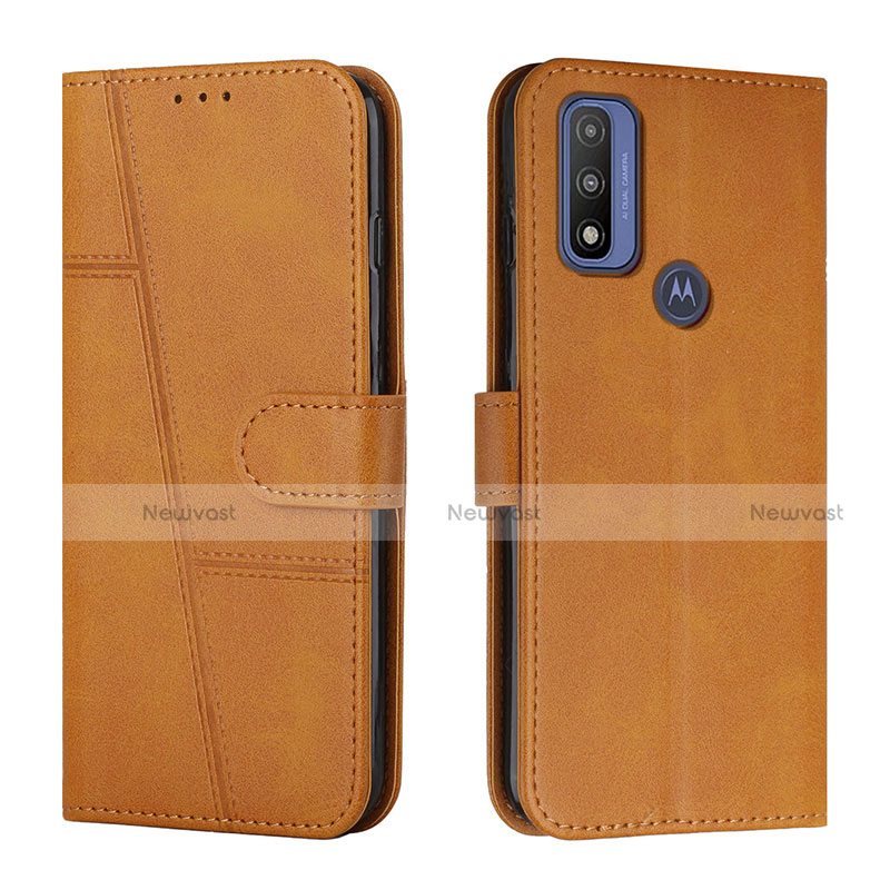 Leather Case Stands Flip Cover Holder Y01X for Motorola Moto G Pure