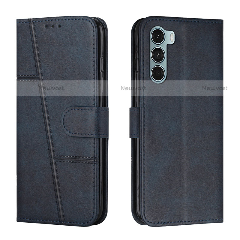 Leather Case Stands Flip Cover Holder Y01X for Motorola Moto G200 5G