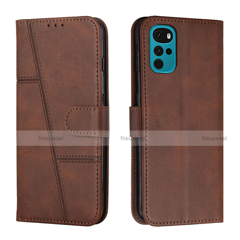 Leather Case Stands Flip Cover Holder Y01X for Motorola Moto G22