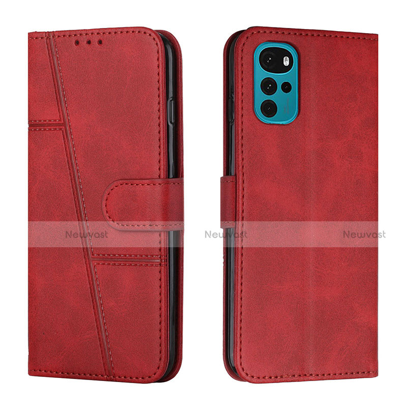 Leather Case Stands Flip Cover Holder Y01X for Motorola Moto G22