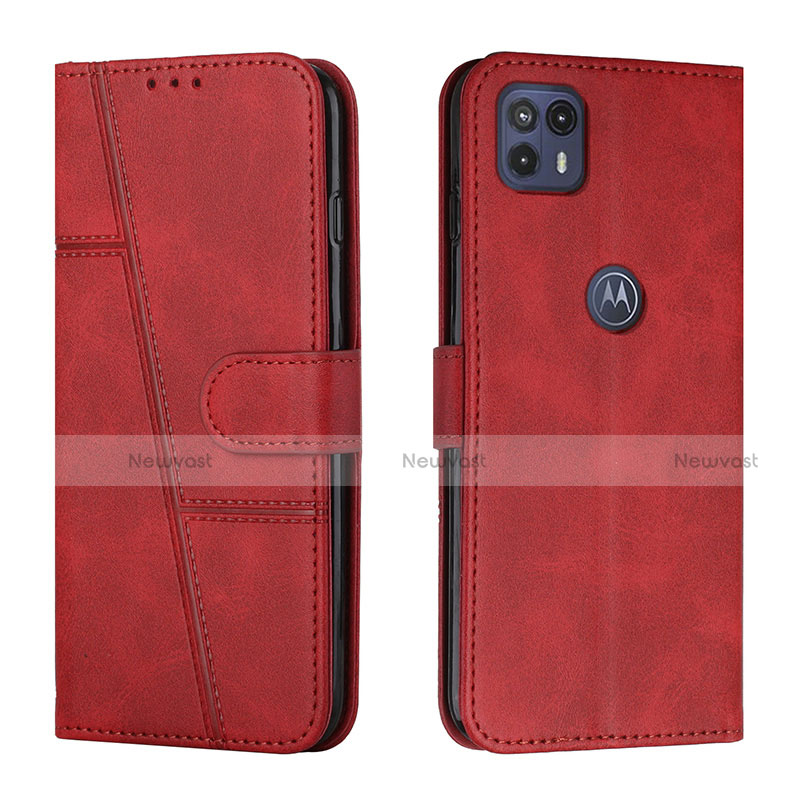 Leather Case Stands Flip Cover Holder Y01X for Motorola Moto G50 5G