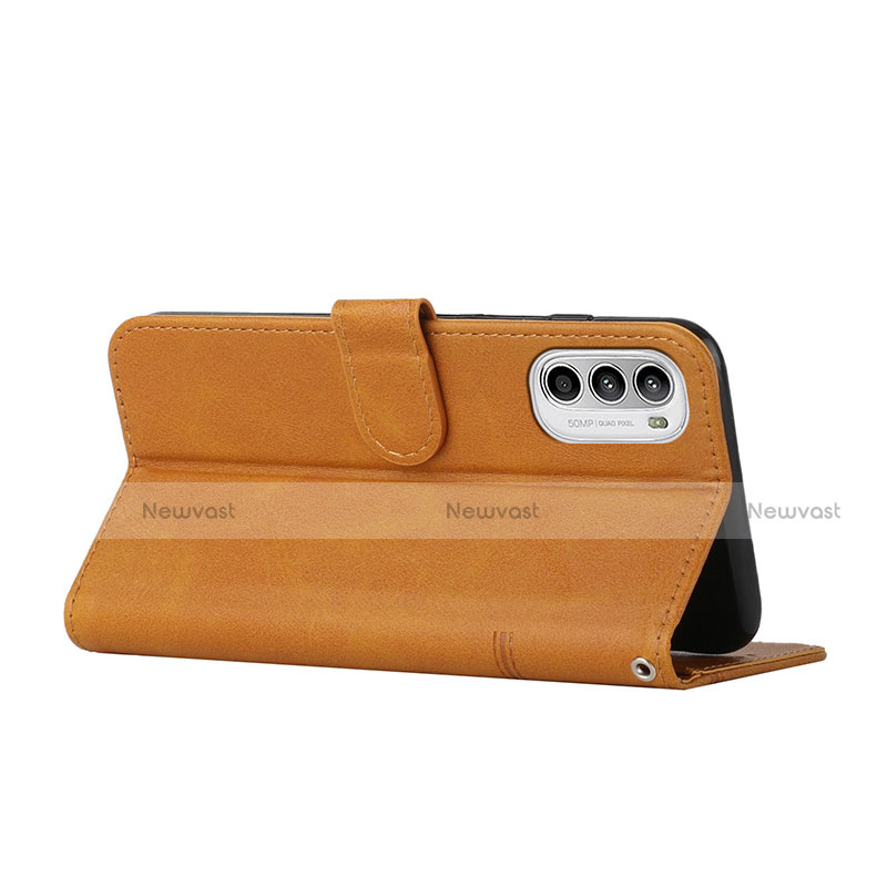Leather Case Stands Flip Cover Holder Y01X for Motorola Moto G71s 5G