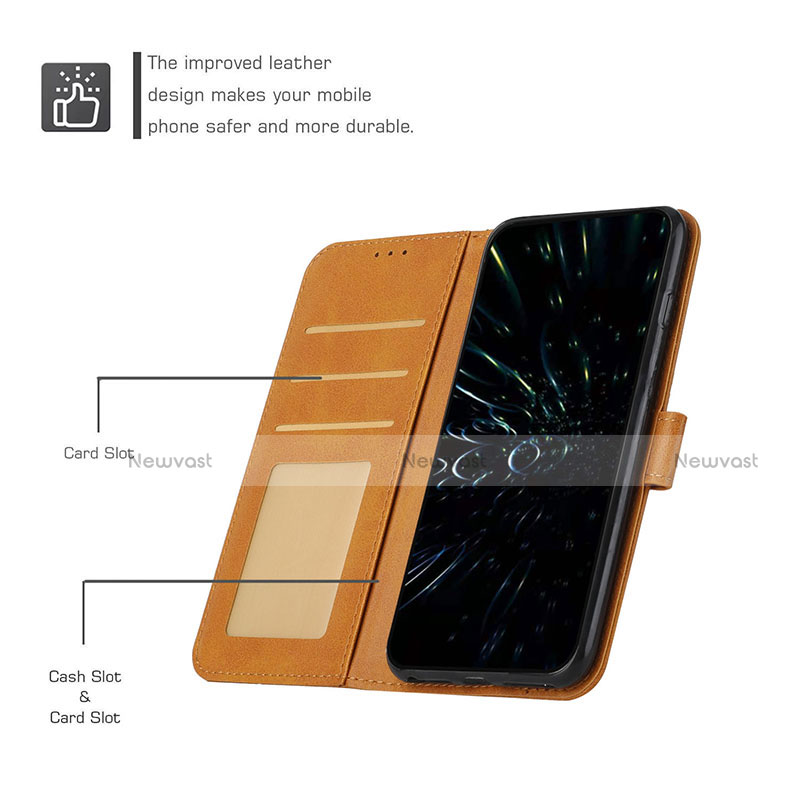 Leather Case Stands Flip Cover Holder Y01X for Motorola Moto G82 5G