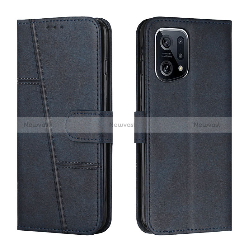 Leather Case Stands Flip Cover Holder Y01X for Oppo Find X5 5G