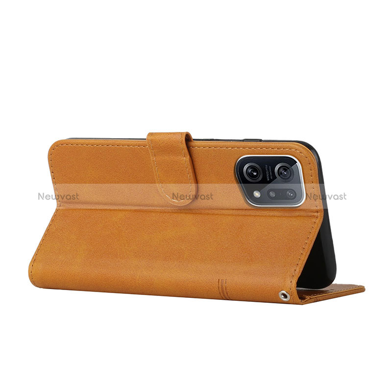 Leather Case Stands Flip Cover Holder Y01X for Oppo Find X5 5G