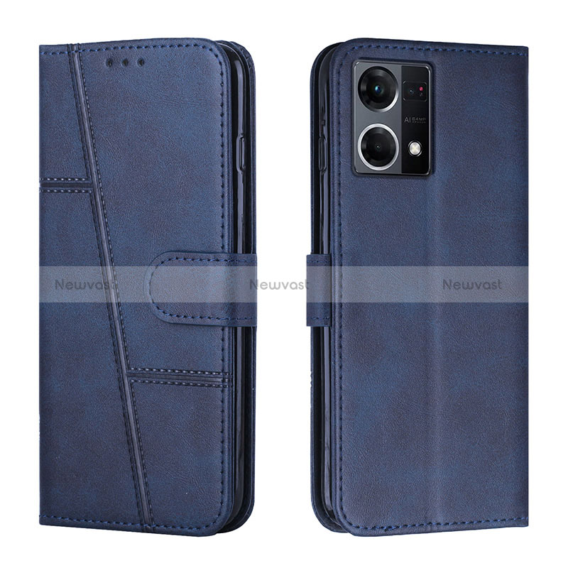 Leather Case Stands Flip Cover Holder Y01X for Oppo Reno7 4G