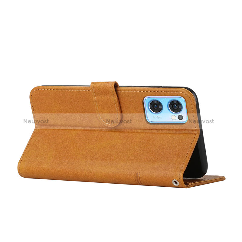 Leather Case Stands Flip Cover Holder Y01X for Oppo Reno7 5G