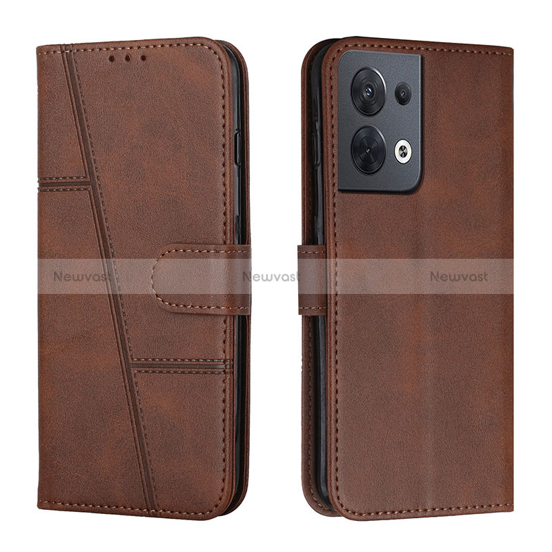 Leather Case Stands Flip Cover Holder Y01X for Oppo Reno9 5G