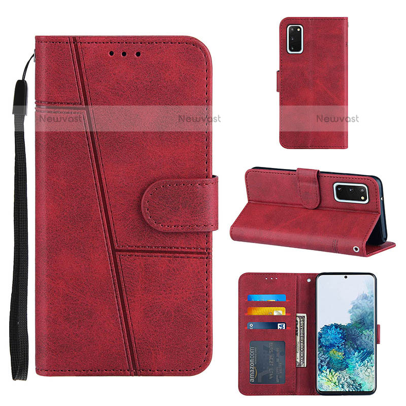 Leather Case Stands Flip Cover Holder Y01X for Samsung Galaxy S20 5G
