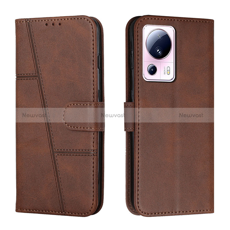 Leather Case Stands Flip Cover Holder Y01X for Xiaomi Mi 13 Lite 5G