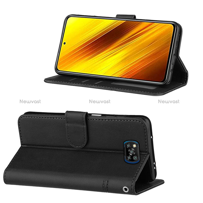 Leather Case Stands Flip Cover Holder Y01X for Xiaomi Poco X3 Pro