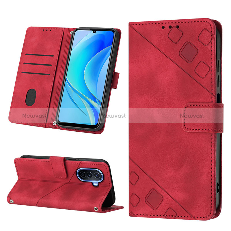 Leather Case Stands Flip Cover Holder Y02B for Huawei Nova Y71