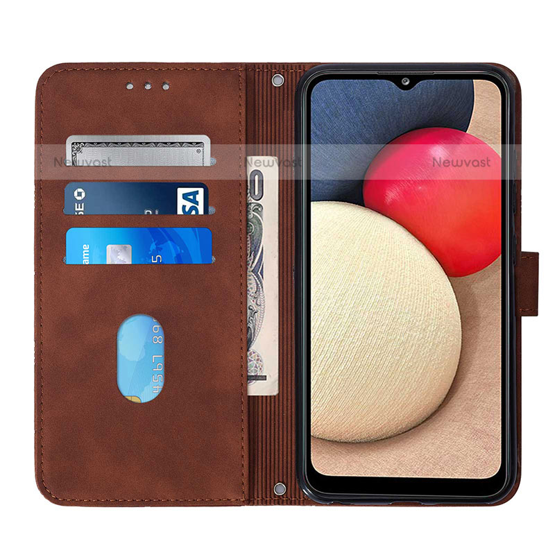 Leather Case Stands Flip Cover Holder Y02B for Samsung Galaxy A02s