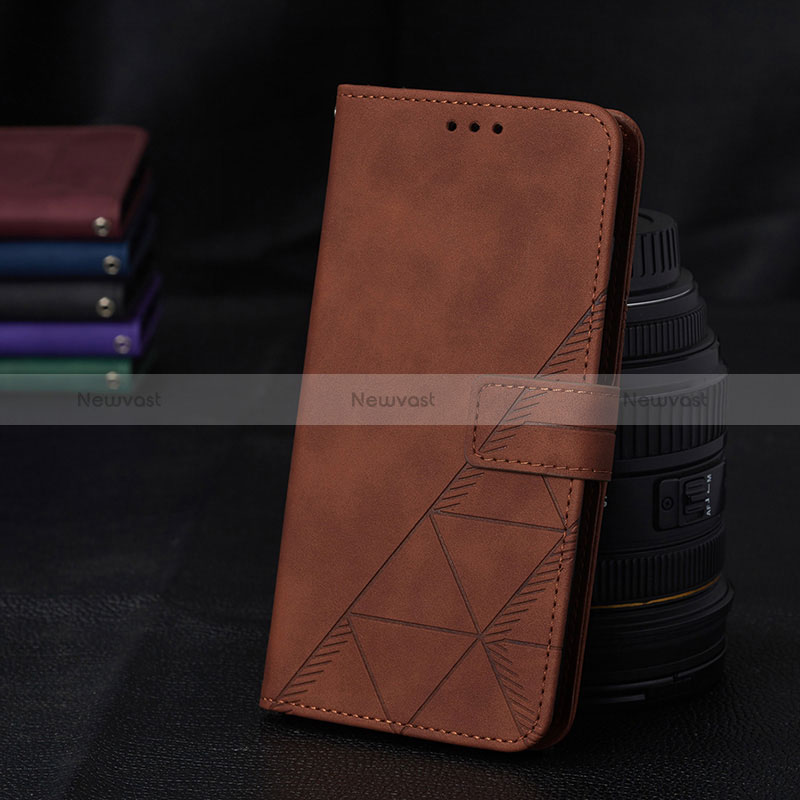 Leather Case Stands Flip Cover Holder Y02B for Samsung Galaxy A12 Nacho