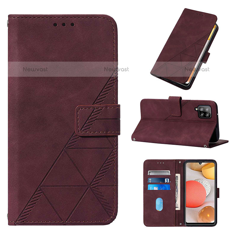 Leather Case Stands Flip Cover Holder Y02B for Samsung Galaxy A42 5G