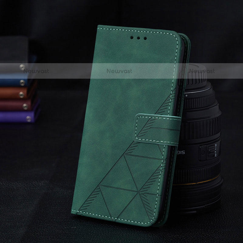 Leather Case Stands Flip Cover Holder Y02B for Samsung Galaxy A42 5G Green