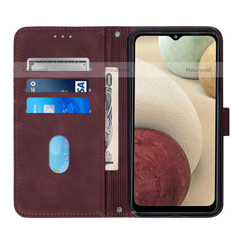 Leather Case Stands Flip Cover Holder Y02B for Samsung Galaxy F12