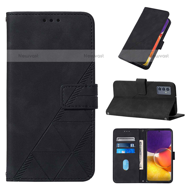 Leather Case Stands Flip Cover Holder Y02B for Samsung Galaxy Quantum2 5G