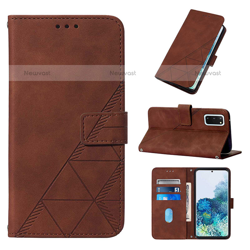 Leather Case Stands Flip Cover Holder Y02B for Samsung Galaxy S20 5G