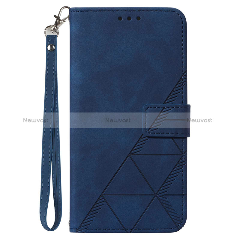 Leather Case Stands Flip Cover Holder Y02B for Samsung Galaxy S20 FE (2022) 5G Blue