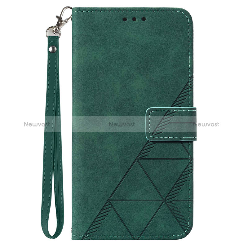 Leather Case Stands Flip Cover Holder Y02B for Samsung Galaxy S20 FE (2022) 5G Green