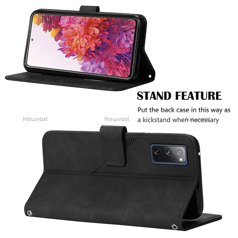 Leather Case Stands Flip Cover Holder Y02B for Samsung Galaxy S20 FE 5G