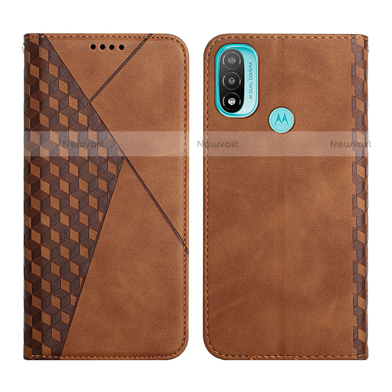 Leather Case Stands Flip Cover Holder Y02X for Motorola Moto E40