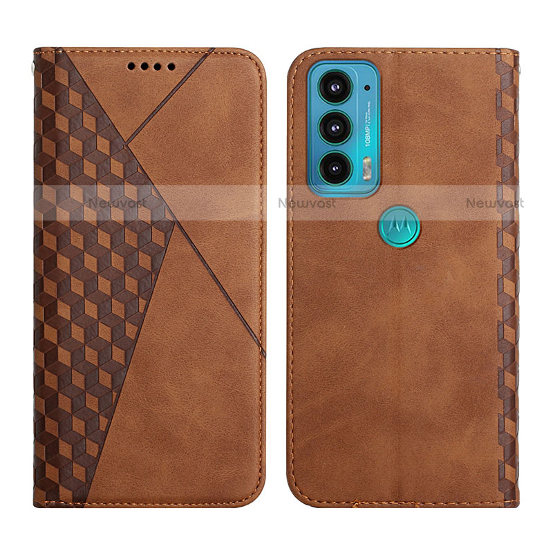 Leather Case Stands Flip Cover Holder Y02X for Motorola Moto Edge 20 5G