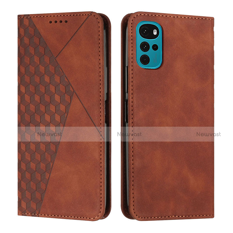 Leather Case Stands Flip Cover Holder Y02X for Motorola Moto G22