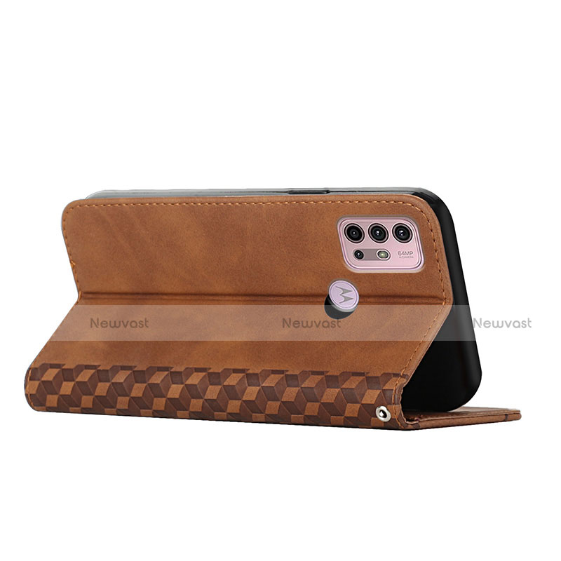 Leather Case Stands Flip Cover Holder Y02X for Motorola Moto G30