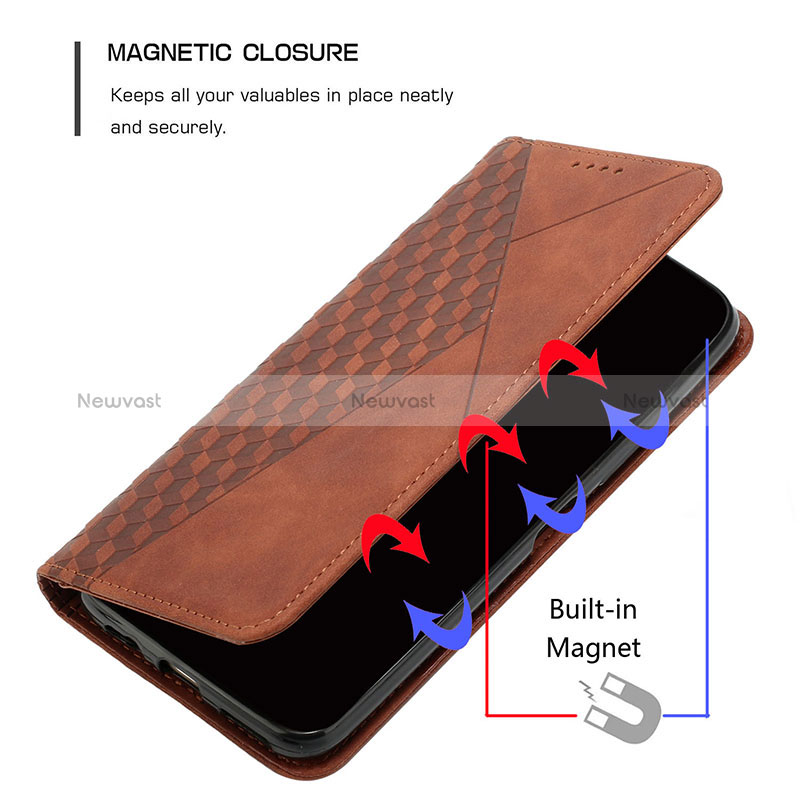 Leather Case Stands Flip Cover Holder Y02X for Oppo Reno7 5G