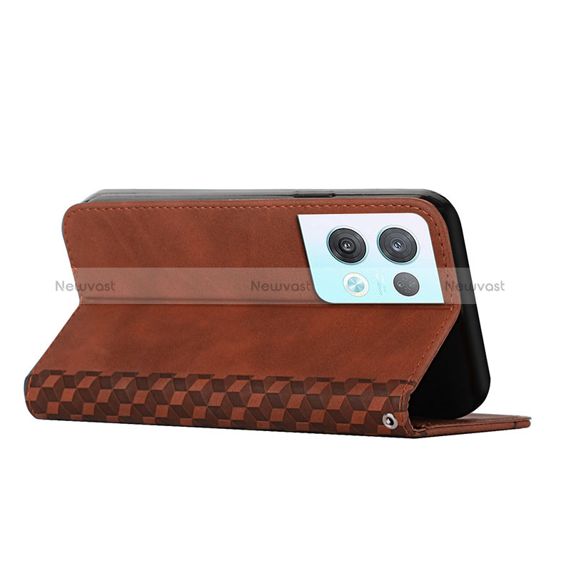 Leather Case Stands Flip Cover Holder Y02X for Oppo Reno8 Pro 5G